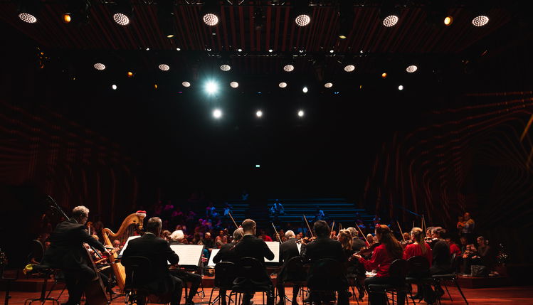 Orkester spiller konsert